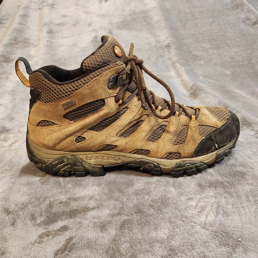 Merrell‎ Boot Mens 12 Brown Moab 3 Mid waterproof Hiking Walking Gorpcore